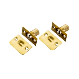 Luvilly 2 Pack Gold Ball Catch Door Hardware,Brass Top Door Ball Catch,Ideal Closet Door Ball Catch Hardware.