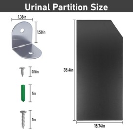 Urinal Partition,Bathroom Partition,Toilet Protection Divider,Wall-Mounted Urinal Screen Toilet Divider for Hotel,Schools,Shopping Malls Public Places,1 PCS