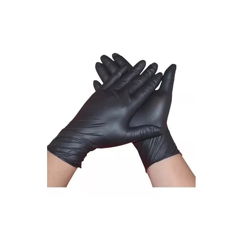 Gauntes Negros Guantes Para Mecánico 100pz Negro