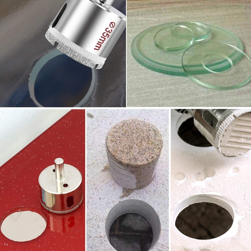 Diamond Hole Saw, Core Bit, Glass Tile, Drilling Carbide, 12