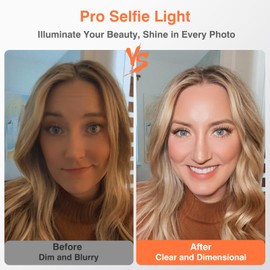 Selfie Light, EcoBasic Full-Screen Rechargeable Clip on Ring Light with 3 Modes for Phone, Laptop, Tablet, 10X Brighter Soft Phone Light for Selfies, Live Streaming, Video Conference