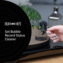 Hudson Hi-Fi Turntable Stylus Cleaner Vinyl Cleaning Gel Bubble - Vinyl Stylus Needle Cleaner for Turntable Record Player - Anti Static Needle Cleaner for Turntable Accessories