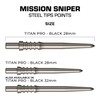 Mission Sniper Points Titanium Pro Silver 28 mm