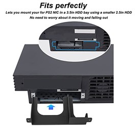 2.5 Inch Hard Drive Bracket for SCPH 30000 50000 Game, HDD SSD 3D Print Mount, Quick and Easy Installation (Black)