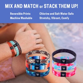 Hang Loose Bands - Coastal Surfer Beach Bracelet for Men, Women & Teens - Comfy Summer - Boho Reversible Wristband- Luau Party| Medium: 7.5" length (for large wrists)