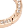 10pcs Rhinestone Spring O Rings Cute Bear Head Zinc Alloy
