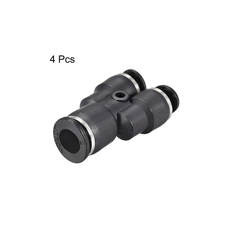 sourcing map Plastic Connect Y Splitter Push to Tube Fittings