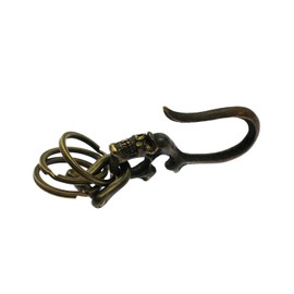 Speed mao Cool Skull Hook Belt Loop Key Ring Keychain Antique Gold