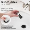 HOIGY Brushed Nickel Bathroom Faucet 3 Hole, 4-8 Inch Waterfall