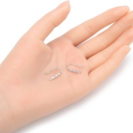 Adabele - Juego de 4 arete de plata de ley 925 con circonita cúbica y circonita cúbica, 9 creados, resistente al deslustre, chapado en rodio para aretes, joyería SS460