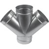 6" Inch W-Shape Ducting Splitter - 45 Degree Galvanized Steel