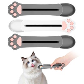 Cat Strip Feeders,3 Pack Cat Treat Spoon Squeeze Lickable Cats Treat Dispenser Spoon Easy Feeding for Churu Wet Food Liquid Snack Puree