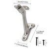 ZAUYX 2 Pack 3 Inch Hand Rail Bracket Brushed Satin