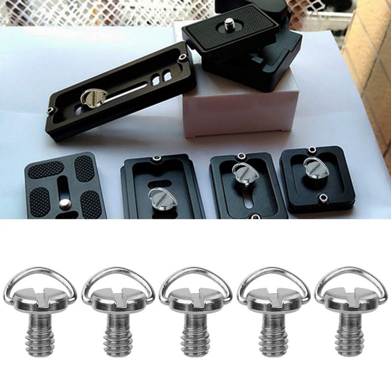 ASHA Camera Screw, 5PCS 1/4" Stainless Steel Male Thread Hinged