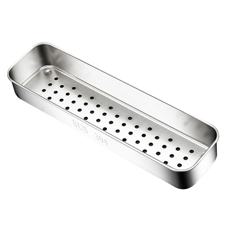 Silverware Tray Stainless Steel Widened Splash Proof Cutlery Organizer for
