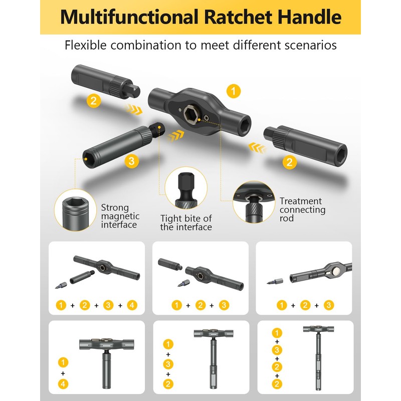 ORIA Ratchet Screwdriver Set, 42 in 1 Magnetic Screwdriver Sets