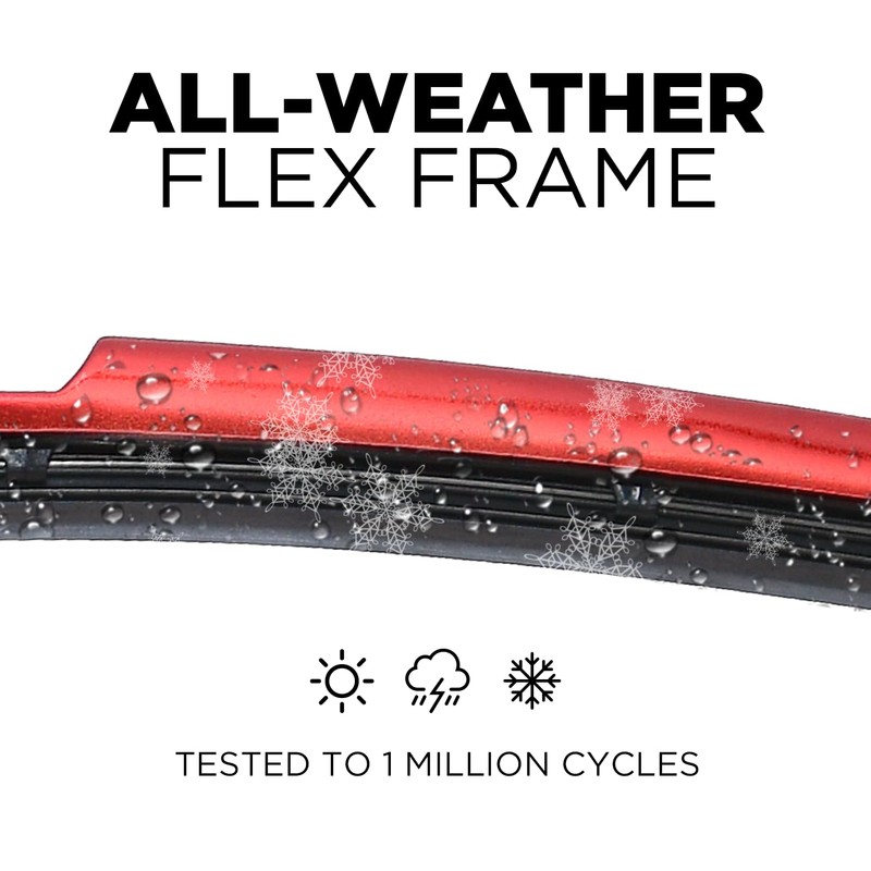 Clix Wipers - Jeep Wrangler & Gladiator (16"/16") Red Chrome
