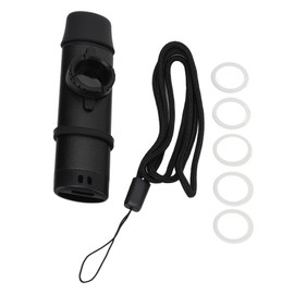 Metal Kazoo Resin Mouthpiece Adjustable Tightness Wind Instrument with Flute DiaphragmsBlack