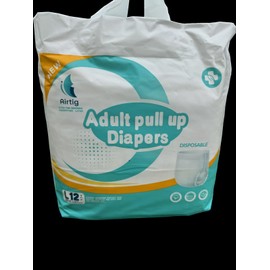 Airtig Panty Ultra Thin Nappies for Adults, Various Sizes, Multipack - Incontinence Protection - Pants in Sizes L and XL (Panty Nappy - White, L, Pack of 12)