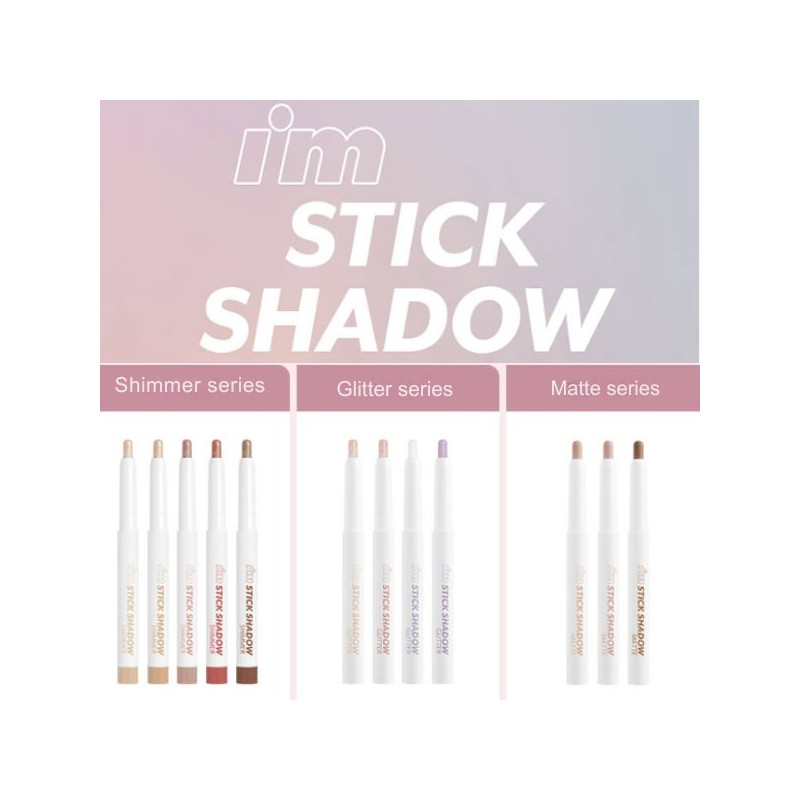 I'M MEME Shadow Stick Matte/Shimmer/Giltter 0.9g, Color:Glitter 04 Summer Purple