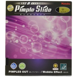 Nittaku NR-8568 Table Tennis Rubber, Pimple Slide, Soft Table, Variable Model, Black, Medium