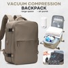 Vacuum Travel Backpack - Save 30% Space with Compression, Carry-On