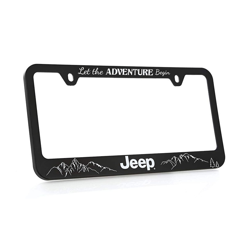 Jeep Black Plastic License Plate Frame Holder - Let The