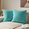 Encasa Homes Chenille Cushion Covers, Set of 2, Turquoise, 45