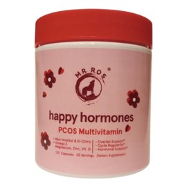 Mr Ros Happy Hormones PCOS Multivitamin Capsules - Myo-Inositol and D-Chiro Inositol Supplement - Omega-3 and Vitamin D3 Supplement Capsules - 40:1 Ratio, 120 Easy Swallow Caps