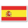 2 x 10cm/100mm Spain Spanish Flag Window Cling Sticker Car