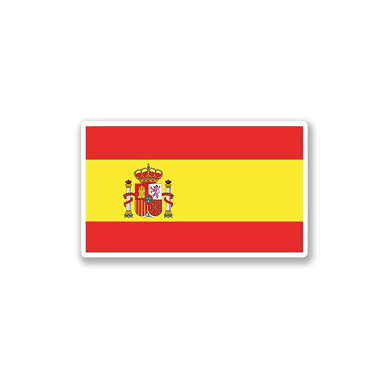 2 x 10cm/100mm Spain Spanish Flag Window Cling Sticker Car