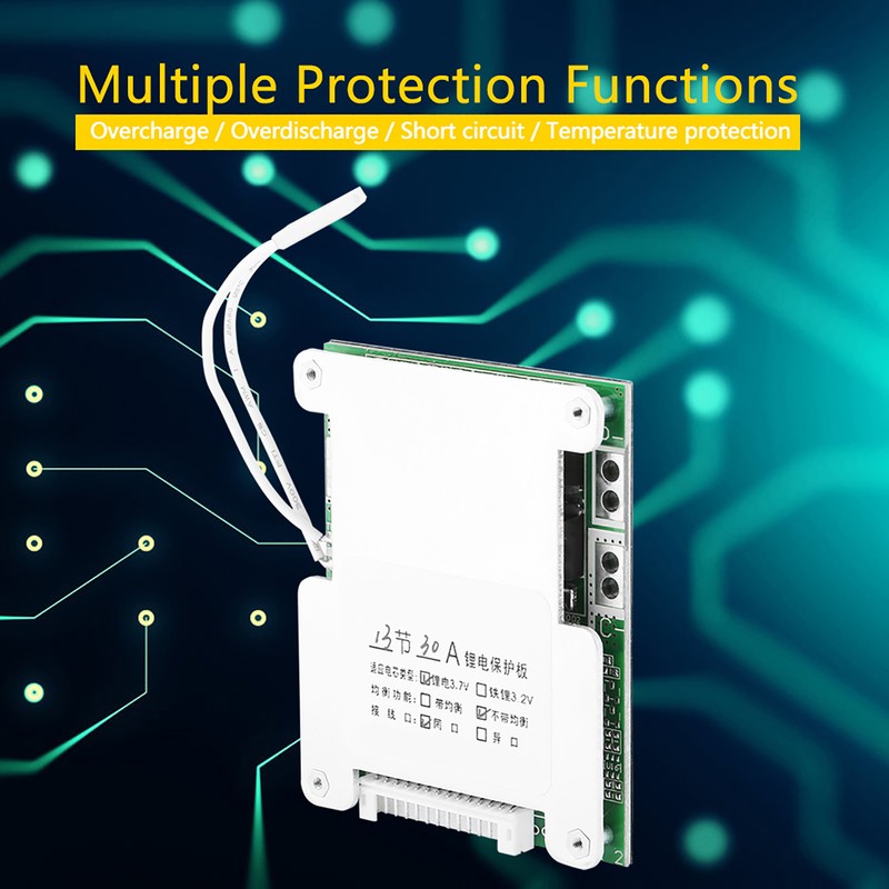 13S 30A Lithium Battery Charging Protection Board Precision BMS PCB