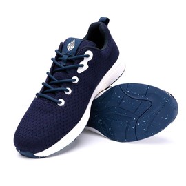 Green Steps Navy Arch Support Casual Trainers Made from Sustainable Materials. Comfortable and Supportive to Help Relieve Foot Pain. UK 10 / EU 45