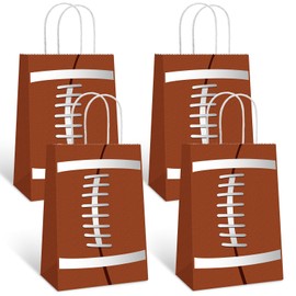 Bsitao 16 PCS Football Party Gift Bags for Football Party Supplies Birthday Decor Decorations Party Favor Goody Treat Candy Bag Football Pattern Gift Bag Birthday Party Supplies for Kid Adult