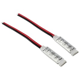 Audiofan LED Tape Controller 4 Pin SMD 5050 3528 2835 12-24V Dimmer RGB Color Light Controller Brightness Tint Dimmer Tape Terminal Female 2 Pack