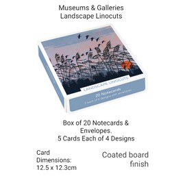 Museums & Galleries - 20 Notecards & Envelopes Boxed (Landscape Linocuts by Robert Gillmor) ETE056