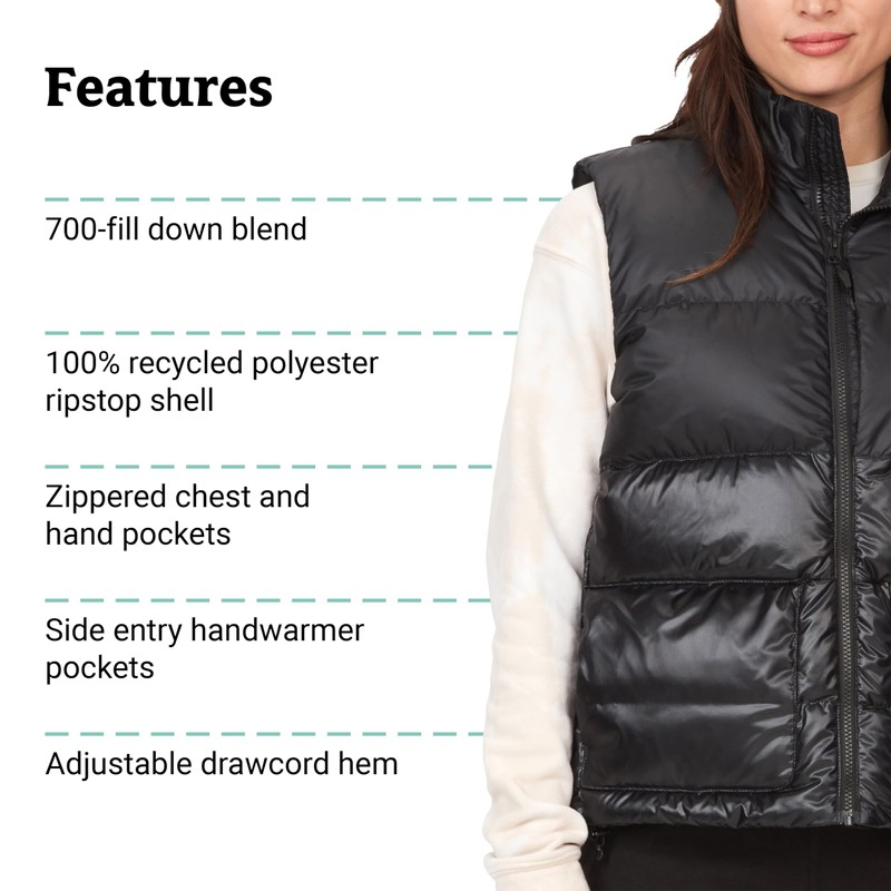 MARMOT Women's Guides Down Vest, Black, Medium