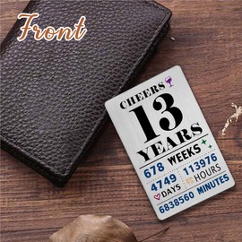 Unique 13th Birthday Gifts - 13 Year Old Birthday Laser-Engraved Card – Durable Metal Wallet-Sized Keepsake