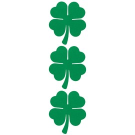 Four Leaf Clover, Reflective Shamrock Green Sticker Decal Decals for Firefighters, Construction Workers, Toolboxes, Helmets – Waterproof Vinyl - 2 Inch, Pack of 3 Lucky Irish Decals