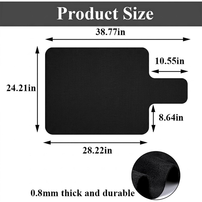 QCWN Non-Slip Pilates Reformer Mat Cover, 39" x 24" Pilates