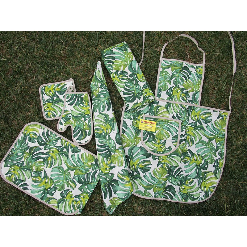 pago poco Spring-Summer 2021 Collection Tablecloth Rectangular Pattern Leaf Palm