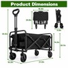 Folding Utility Wagon Cart, 330 lb Capacity, Collapsible Metal Frame