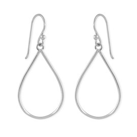 Boma Jewelry Sterling Silver Open Teardrop Dangle Earrings