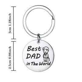 Ghloyza Dad Keyring for Father Keyring Best Dad Ever Keyring for Father From Daughter Son Father's Day Gifts for Men Birthday Gifts for Daddy Keyring I Love You Dad Keyring Gifts Christmas Presents