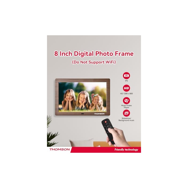 THOMSON 8" Digital Picture Frame, 1280 * 800 IPS Full