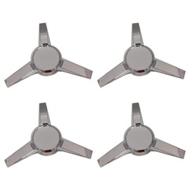 BB Auto Set of 4 New 3-Bar Spinner Chrome Wheel Hub Center Caps Chrome Hubcaps Covers Replacement for 2005-2009 Ford Mustang (Hollander 3523)