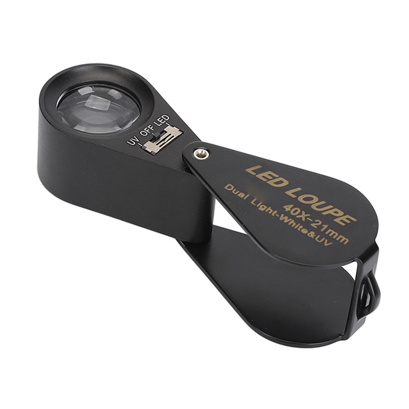 Jewelry Magnifier 40X 21mm Lens Foldable Magnifying Eye Loupe with