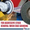 Weiler 51113 4-1/2" Tiger Paw Abrasive Flap Disc, Flat (Ty27),