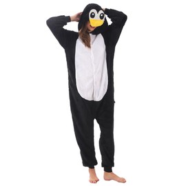 WAFUNNE Animal Onesies Pajamas Adult Costumes One Piece for Men Women Unisex Teens Penguin M
