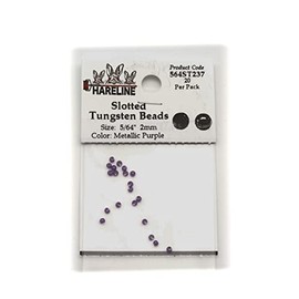 Hareline Slotted Tungsten Beads #237 5/64'' (1.98mm) Metallic Purple